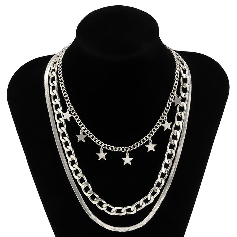 Multilayer Star Choker Necklaces - Apex Bling