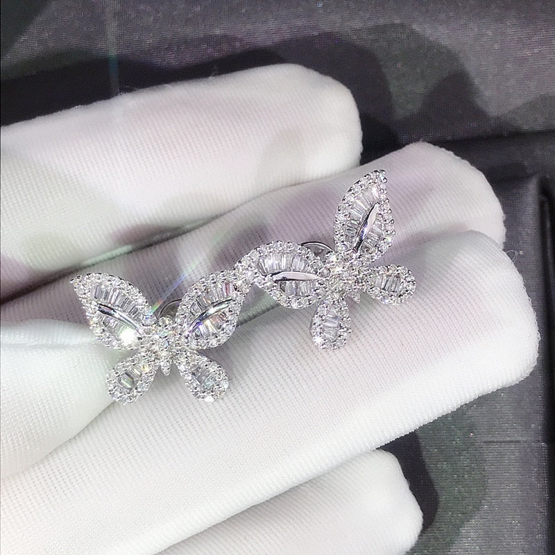 Butterfly Diamond Earrings - Apex Bling